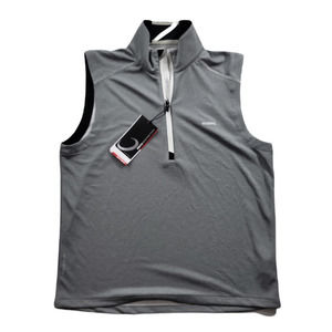 Zero‎ Restriction 1/4 Zip Vest Mens Medium Performance Golf Grey Heather NEW